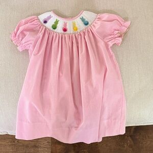 Lulu Bebe Easter Smocked Bunny Dress